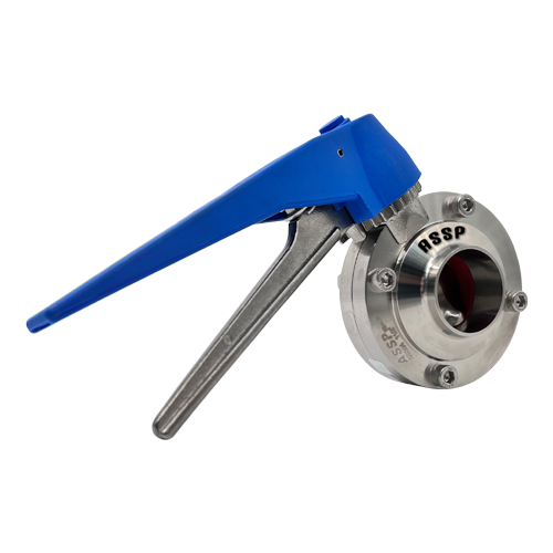 عکس شیر پروانه کلاچ دار استنلس استیل جوشی برند ASSP