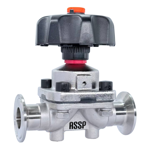 عکس شیر دیافراگم دستی استنلس استیل ASSP