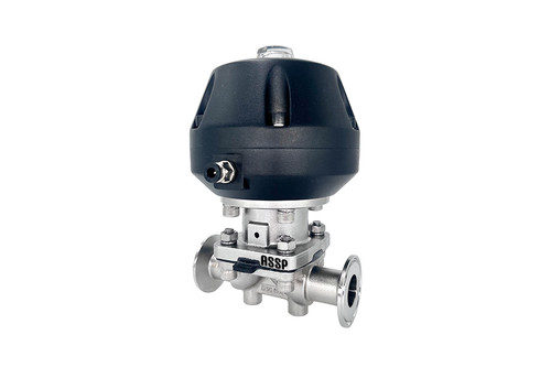 شیر دیافراگم پنوماتیک استنلس استیل ASSP نرمال کلوز مناسب صنایع دارویی کاملا هایژنیک