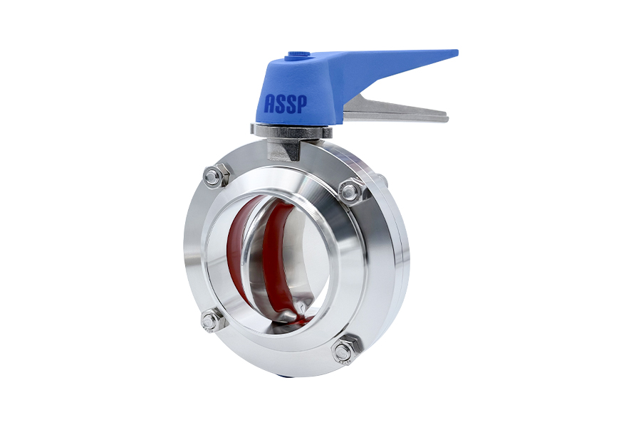 شیر پروانه کلاچ دار استنلس استیل جوشی ASSP