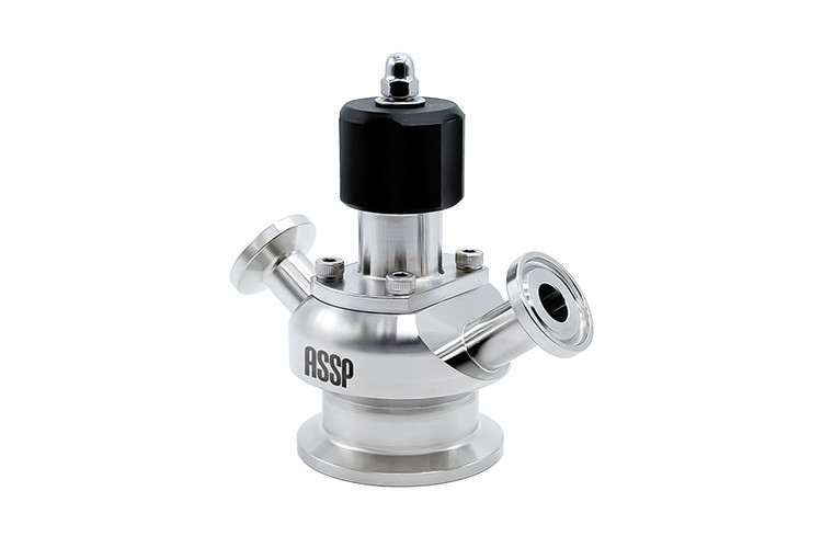 شیر نمونه برداری دو سر کلمپ استنلس استیل 316 ASSP آسپتیک با گسکت PTFE
