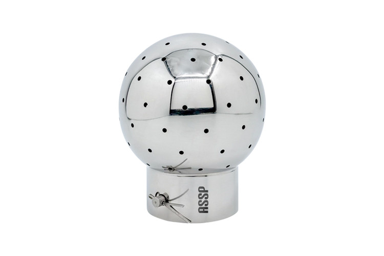 گوی شستشوی پیندار استنلس استیل ASSP با قابلیت جداسازی آسان مناسب سیستمهای CIP صنایع غذایی و دارویی