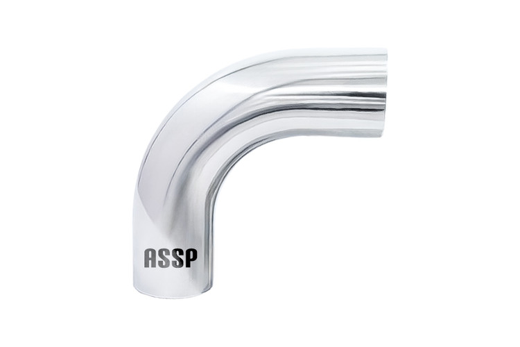 زانو بلند 90 درجه جوشی استنلس استیل ASSP با استاندارد ASME و 3A مناسب خطوط بهداشتی صنایع غذایی و دارویی