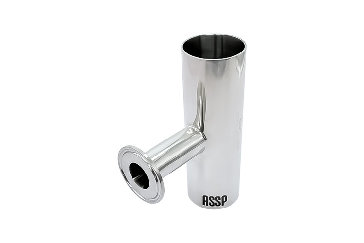 سه راهی تبدیلی یکسر فرول استنلس استیل با اتصال کلمپی مناسب خطوط بهداشتی صنایع غذایی و دارویی