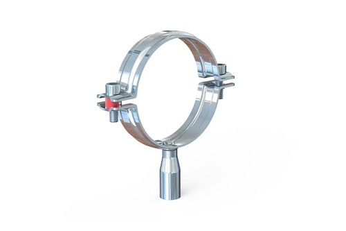 بست لوله پایهدار استنلس استیل مناسب نگهداری و تثبیت لوله در خطوط صنعتی و بهداشتی