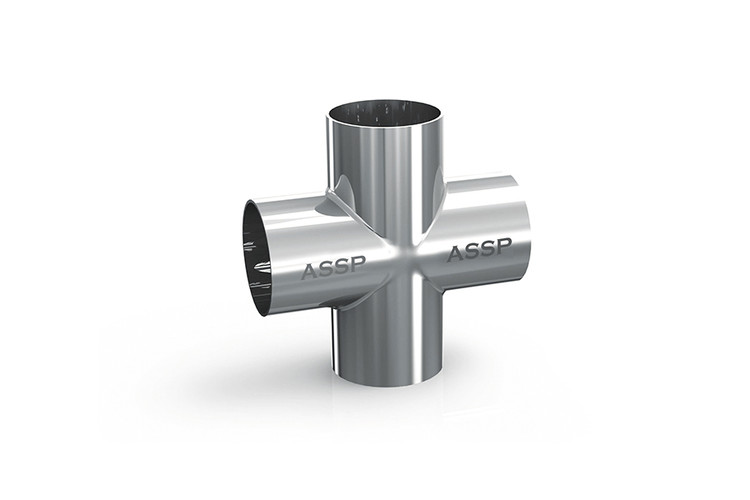 چهارراهی جوشی استنلس استیل مناسب انشعابگیری و تقسیم جریان در خطوط بهداشتی